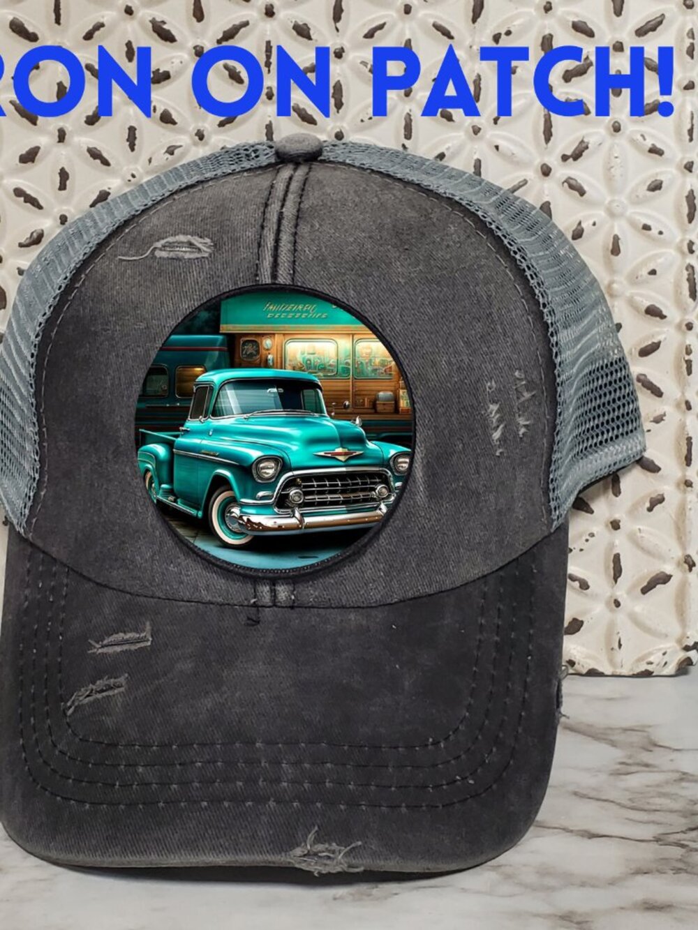 Classic Truck Iron on Patch